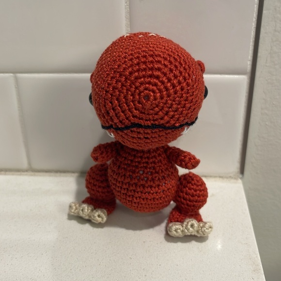 Handcrafted Tyrannosaurus Rex T-Rex Dinosaur Decor Amigurui Crochet Figure Toy - Picture 7 of 12